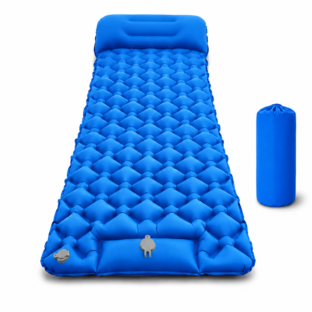 Matelas de Camping Gonflable Ultraléger avec Pompe à Pied Intégrée