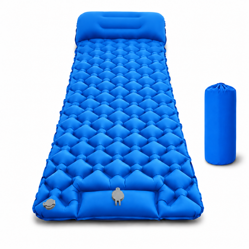 Matelas de Camping Gonflable Ultraléger avec Pompe à Pied Intégrée
