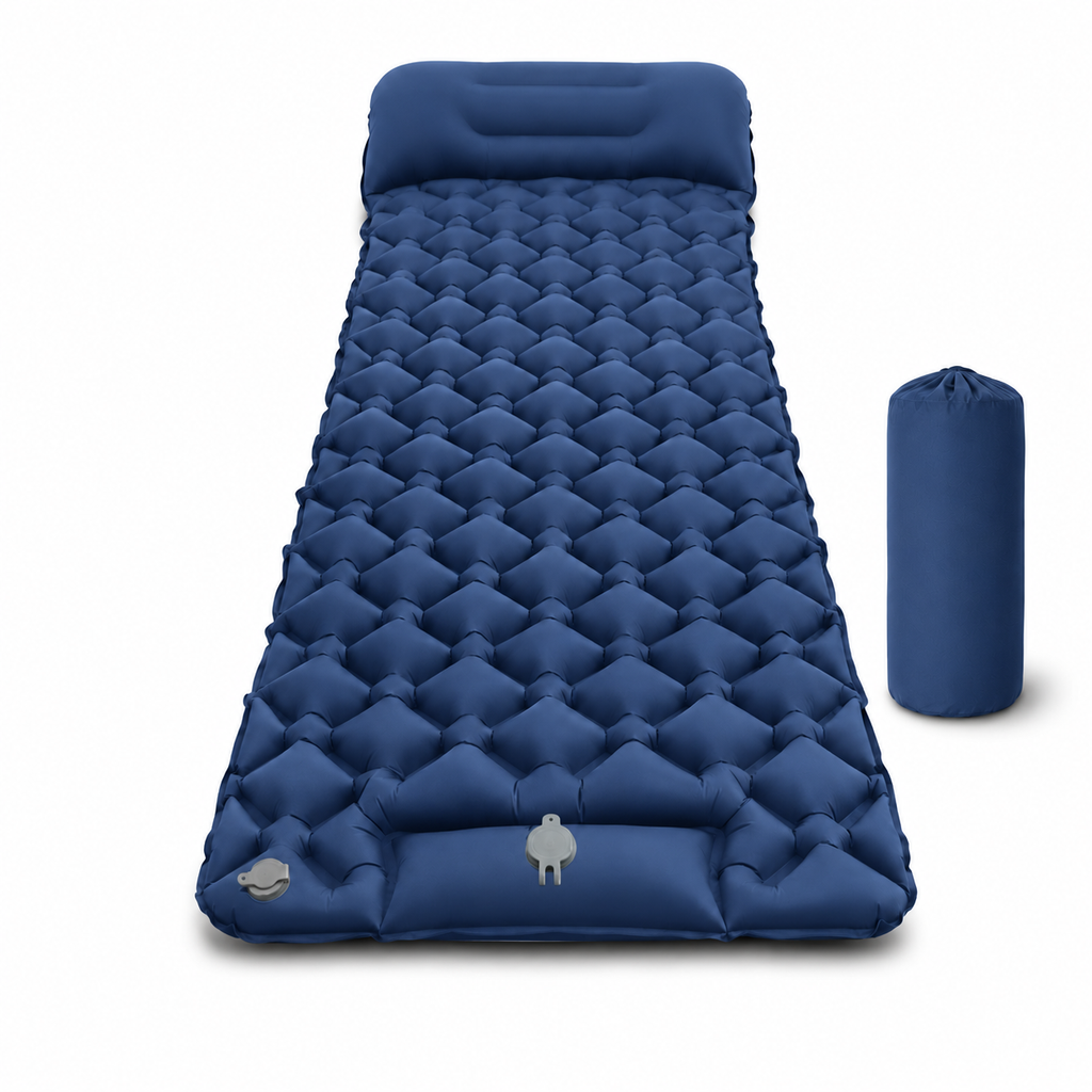 Matelas de Camping Gonflable Ultraléger avec Pompe à Pied Intégrée